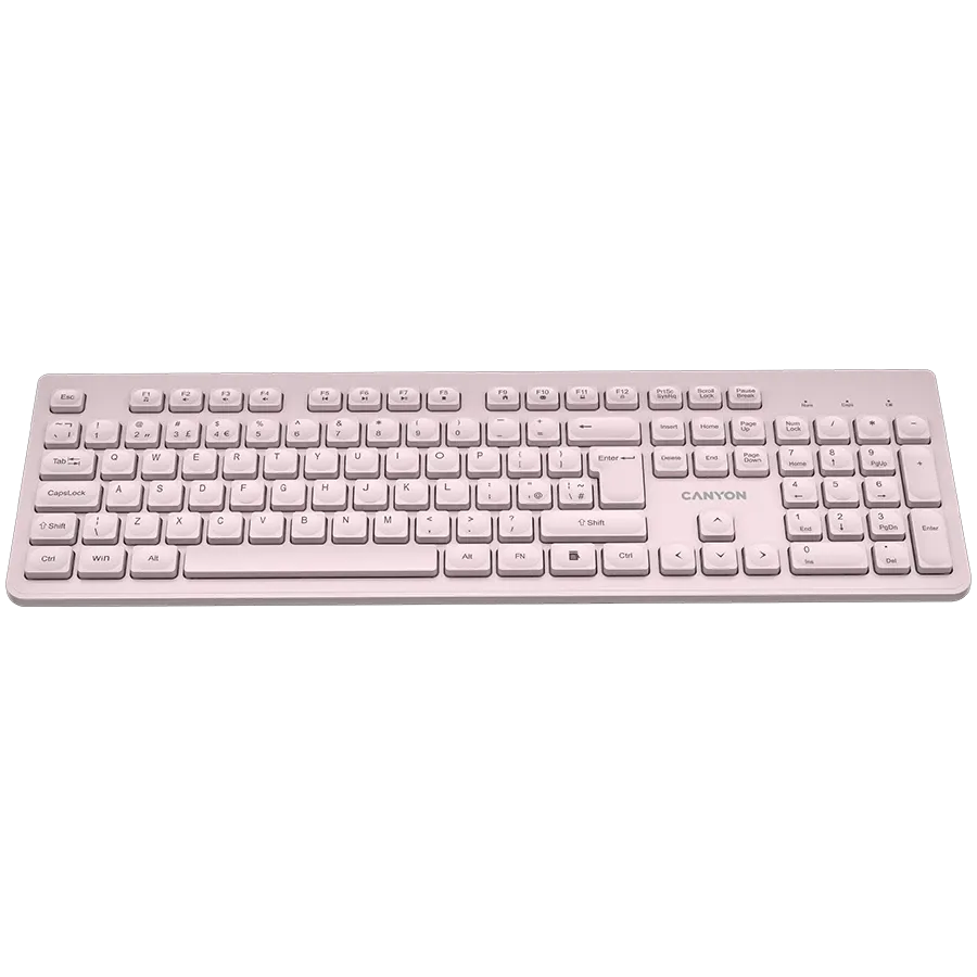 CANYON HKB-W01 Клавиатура, Беспроводная, Бежевый — Изображение №2