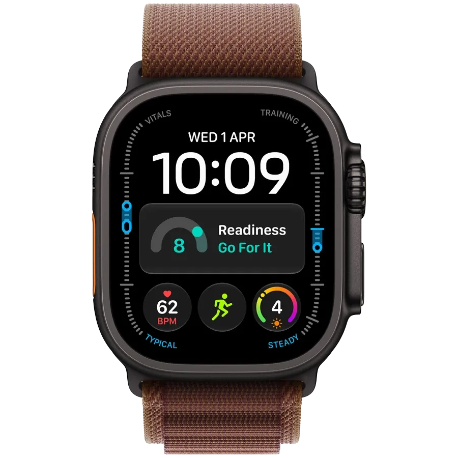 Apple Watch Ultra 4 GPS + Cellular, 49мм, Чёрный, Burgundy Alpine Loop, M — Изображение №2