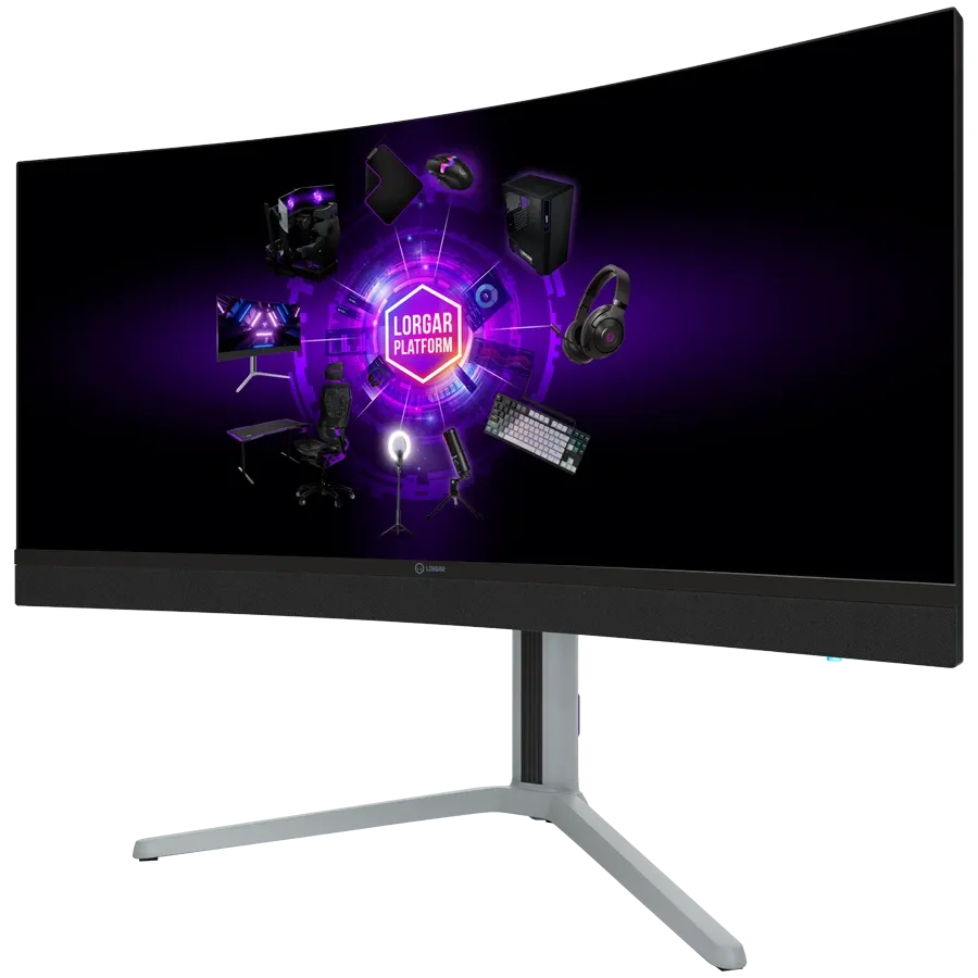 LORGAR LCD-монитор (34", 3440x1440, VA) Молочно-серый/черный — Изображение №3