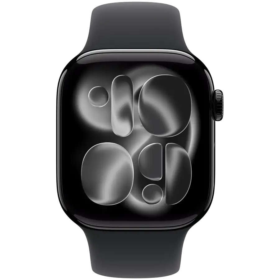 Apple Watch Series 11 GPS, 42mm, Jet Black, Black Sport Band, S/M — Image №2