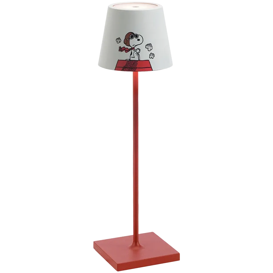 ZAFFERANO POLDINA PRO TABLE LAMP 111x380mm. MAT RED+PEAN.1-2.2W LED 185/203lm. — Εικών №1
