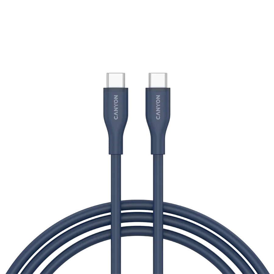 CANYON Кабель USB-C, 1 м, Тёмно-синий — Изображение №1