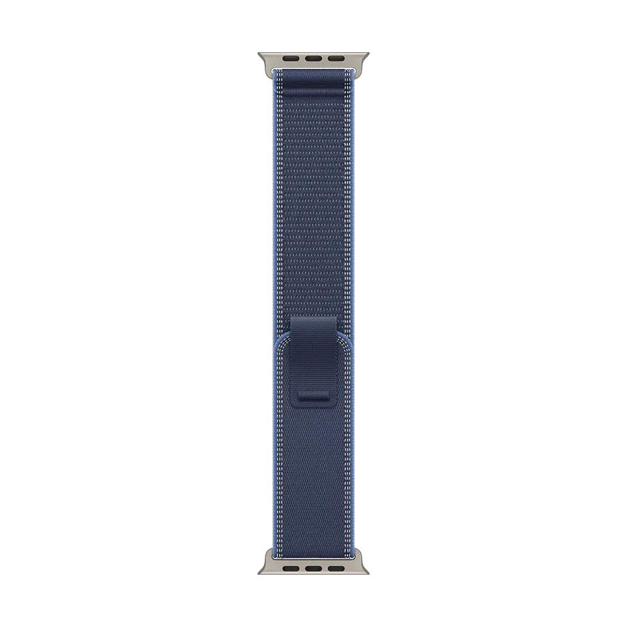 Apple 49мм Trail Loop - M/L Ремешок Trail Loop - Natural Titanium Finish Blue/Bright Blue для Apple Watch 44/45/46/49 mm — Изображение №2