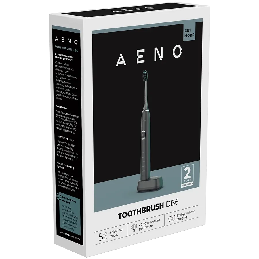 AENO DB6 Toothbrushes, Sonic, Black — Image №8 AENO DB6 Toothbrushes, Sonic, Black — Image №8