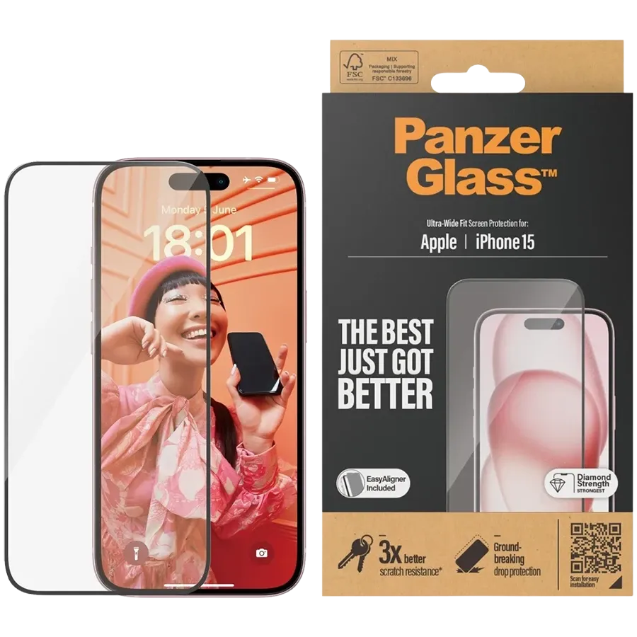 PANZERGLASS Safety Glass for iPhone 15 — Image №1 PANZERGLASS Safety Glass for iPhone 15 — Image №1