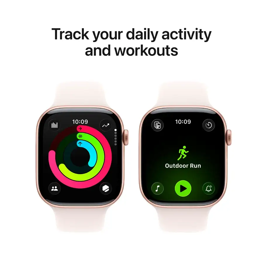 Apple Watch Series 11 GPS, 46mm, Rose Gold Aluminium, Light Blush Sport Band, M/L — Image №4