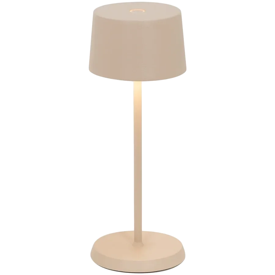 ZAFFERANO OLIVIA MICRO TABLE LAMP 75x200mm. PAINTED MATT SAND 2.2W LED 65-72lm. — Εικών №1
