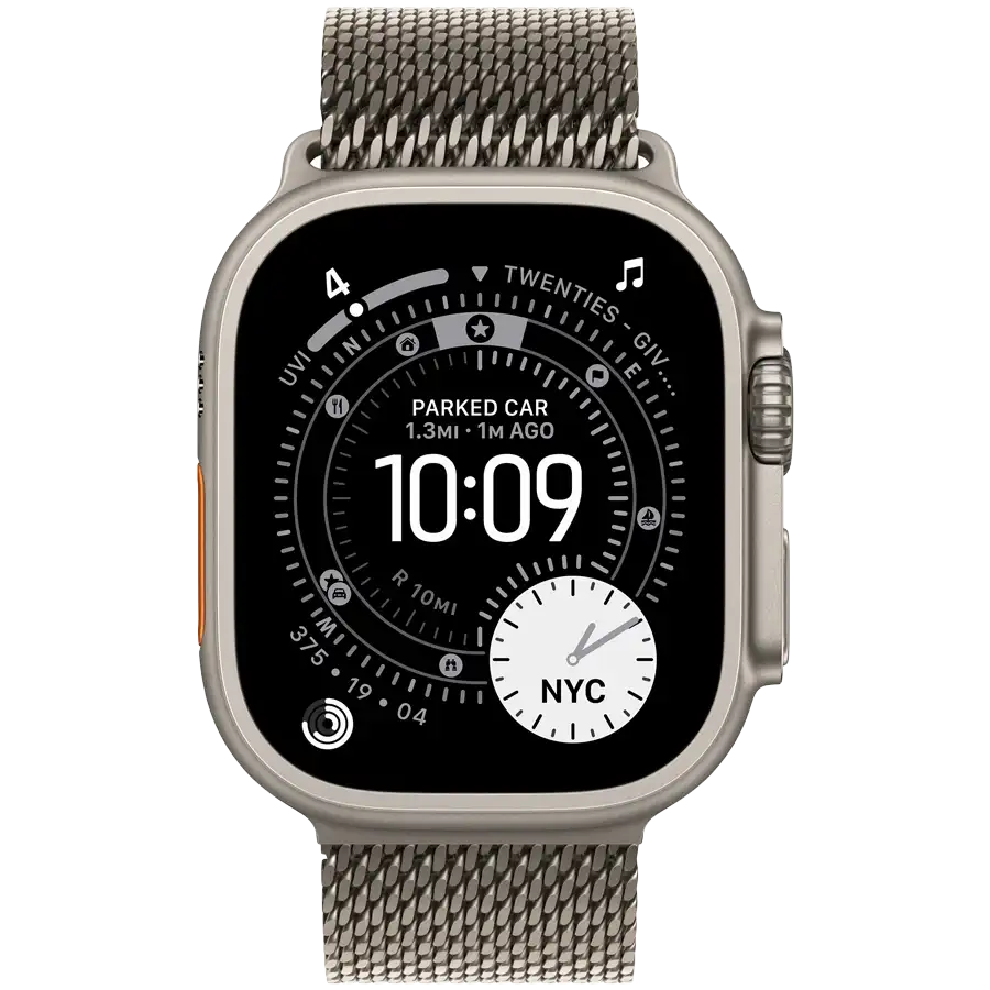 Apple Watch Ultra 3, 49mm, Natural, Natural Titanium Milanese Loop, S — Image №2