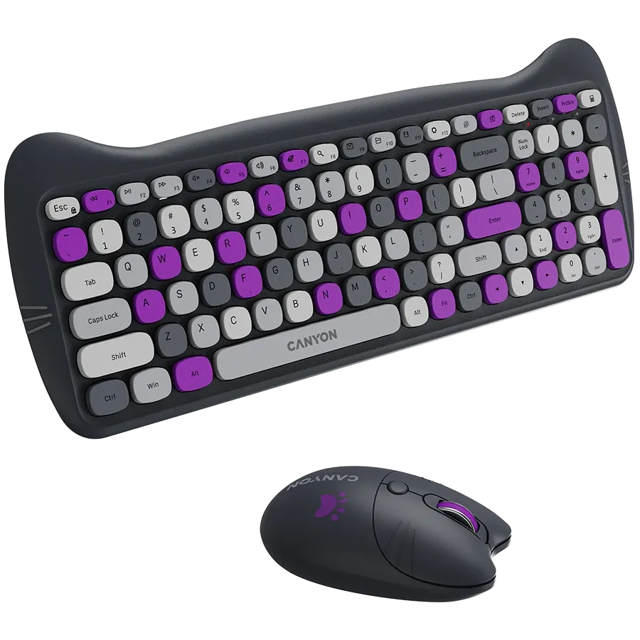 CANYON HSET-W6 Πληκτρολόγιο, Ασύρματο, Βιολετί — Εικών №4
