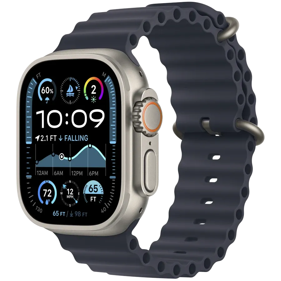 APPLE 49mm Ocean Band - Natural Titanium Finish Band Ocean Band - Natural Titanium Finish Navy for Apple Watch 44/45/46/49 mm — Image №2