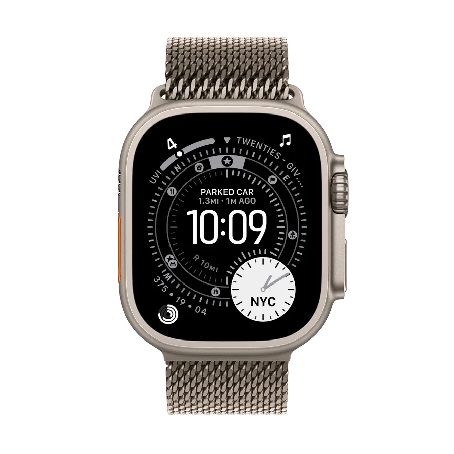 Apple Watch Ultra 3, 49mm, Natural, Natural Titanium Milanese Loop, S — Image №2