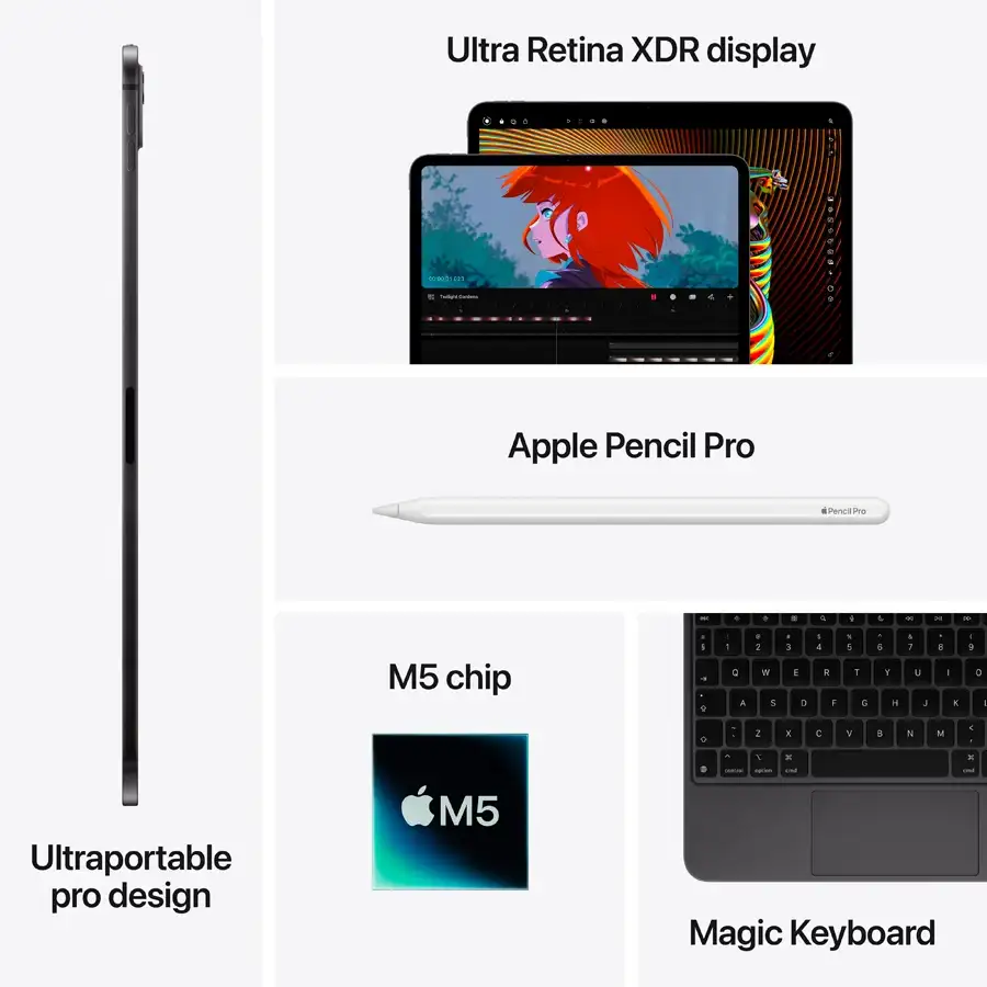 Apple iPad Pro 11 (M5), 256 GB, Wi-Fi+4G, Standard glass, 2025, Silver — Image №8