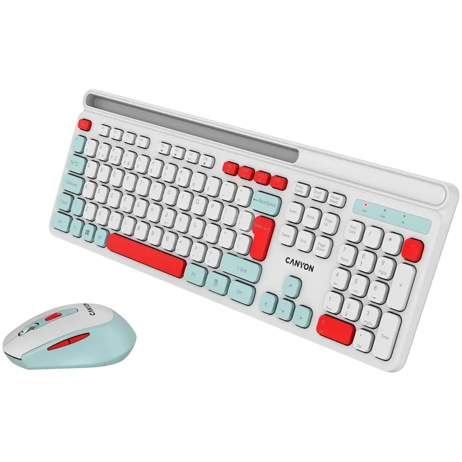CANYON HSET-W5 Πληκτρολόγιο, Ασύρματο, Λευκό — Εικών №5