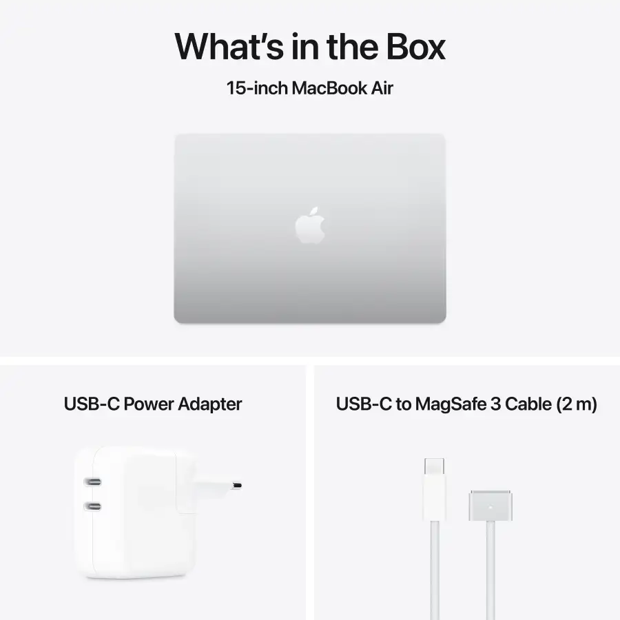 Apple MacBook Air 15.3"  Apple M4 (10C CPU/10C GPU), 16 GB, 512 GB, Silver, 2025 — Εικών №9