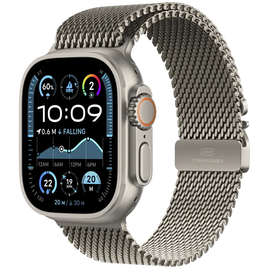 APPLE Milanese Loop Band for Apple Watch 44/45/46/49 mm, Medium, Natural — Image №2