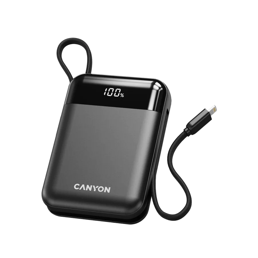 CANYON Power Bank, 10000 mAh, Black — Image №1