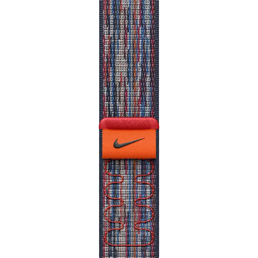 APPLE 46mm Nike Sport Loop Band Extension Nike Sport Loop Μπλε κόκκινο Για Apple Watch 44/46 mm — Εικών №1