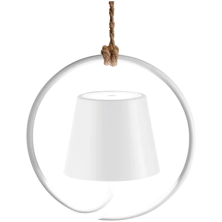 ZAFFERANO POLDINA PENDANT LAMP 198x198mm. MATT WHITE 2.2W LED 185/203 lm. — Image №1