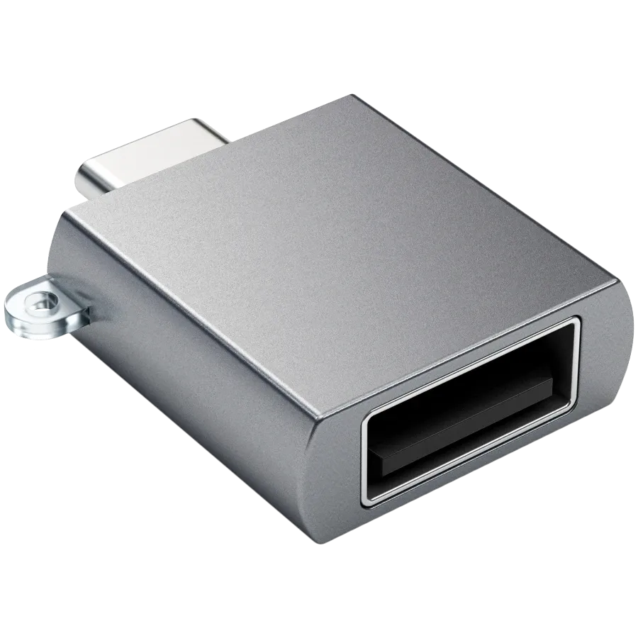 USB-C to USB Adapter SATECHI, Space Gray (ST-TCUAM) — Изображение №1 USB-C to USB Adapter SATECHI, Space Gray (ST-TCUAM) — Изображение №1