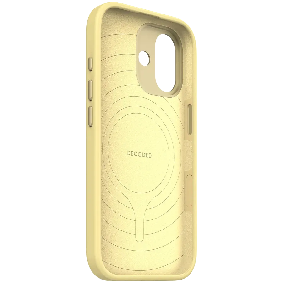 DECODED Case Antimicrobial Silicone with MagSafe, Yuma Yellow for iPhone 17 — Image №2
