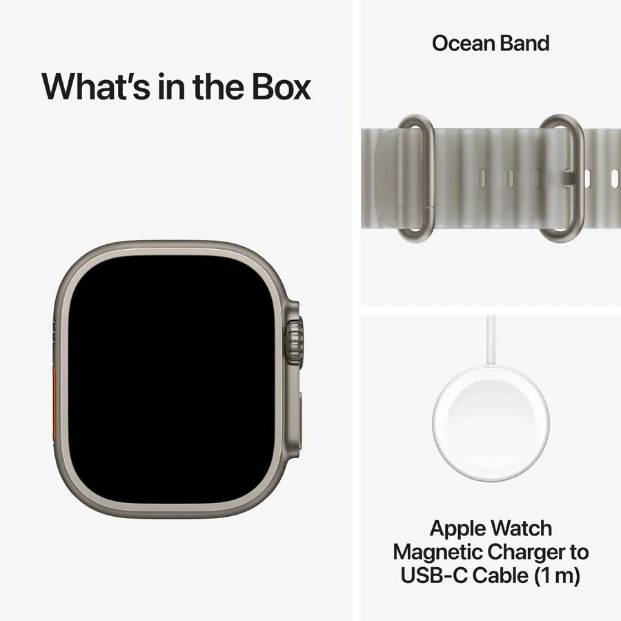 Apple Watch Ultra 4 GPS + Cellular, 49mm, Natural, Translucent Gray Ocean Band — Image №7