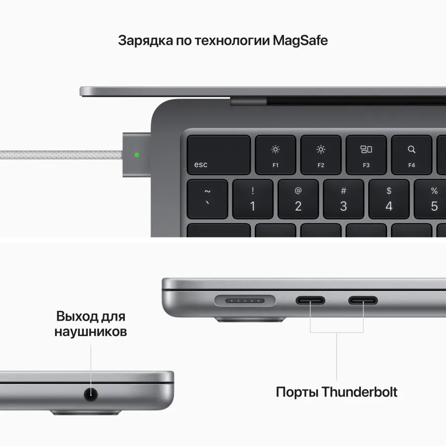 MacBook Air 13", Apple M1, 8 ГБ, 256 ГБ, Space Gray, английский/русский — Изображение №12 MacBook Air 13", Apple M1, 8 ГБ, 256 ГБ, Space Gray, английский/русский — Изображение №12