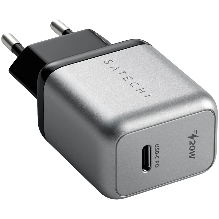 SATECHI Power Adapter USB-C, 20 W, Space Gray — Image №3 SATECHI Power Adapter USB-C, 20 W, Space Gray — Image №3