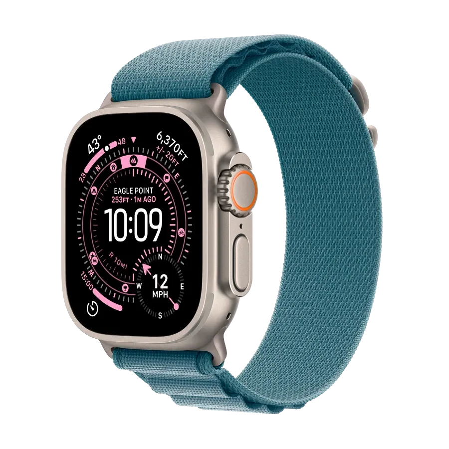 Apple Watch Ultra 3, 49mm, Natural, Light Blue Alpine Loop, Large — Image №1