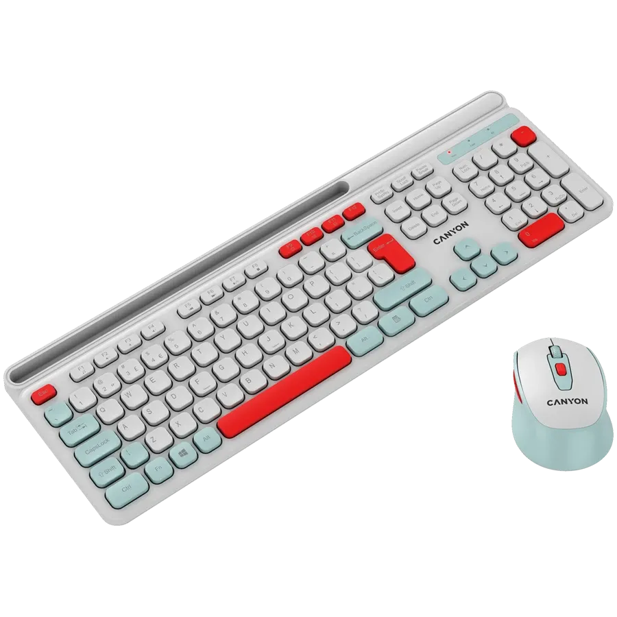 CANYON HSET-W5 Πληκτρολόγιο, Ασύρματο, Λευκό — Εικών №3