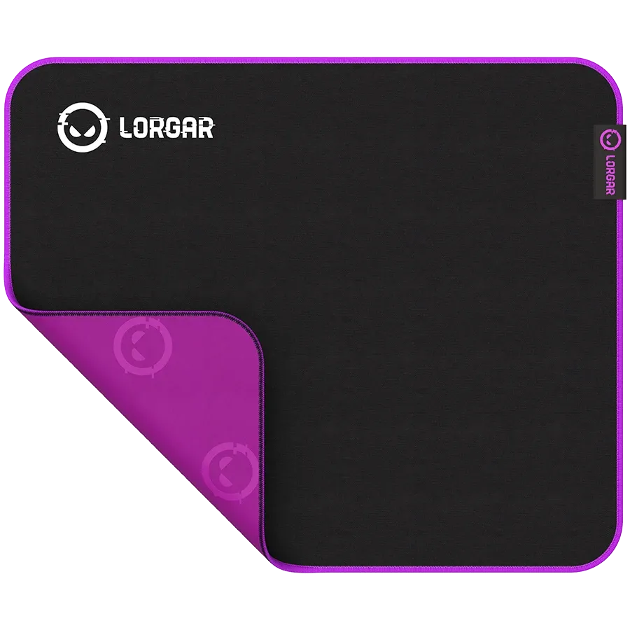 Gaming mouse pad LORGAR 360mm x 300mm x 3mm, Black/Purple — Image №2 Gaming mouse pad LORGAR 360mm x 300mm x 3mm, Black/Purple — Image №2