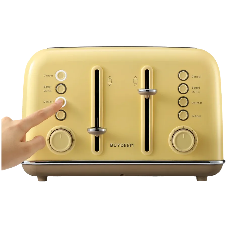 BUYDEEM Toaster DT640E, Mellow Yellow — Image №4