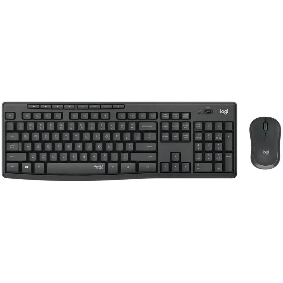 LOGITECH MK295 Silent Keyboard, Wireless, Graphite, Greek — Image №1 LOGITECH MK295 Silent Keyboard, Wireless, Graphite, Greek — Image №1