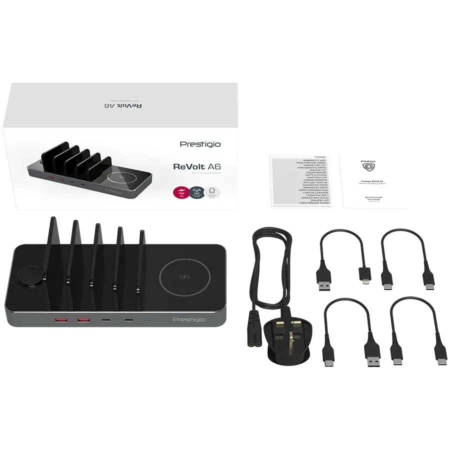 PRESTIGIO ReVolt A6 Ασύρματος φορτιστής, 10 βατ, Μαύρος — Εικών №13