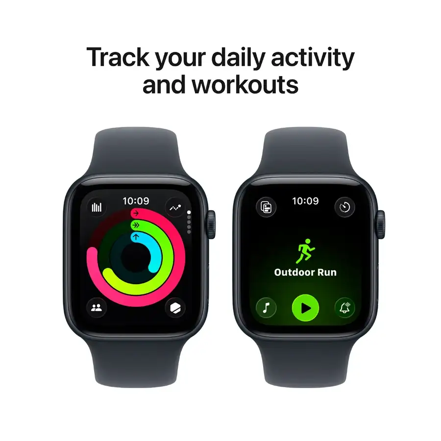Apple Watch SE GPS Gen.3 + Cellular, 44mm, Midnight, Dark Blue Rubber Strap, M/L — Image №6