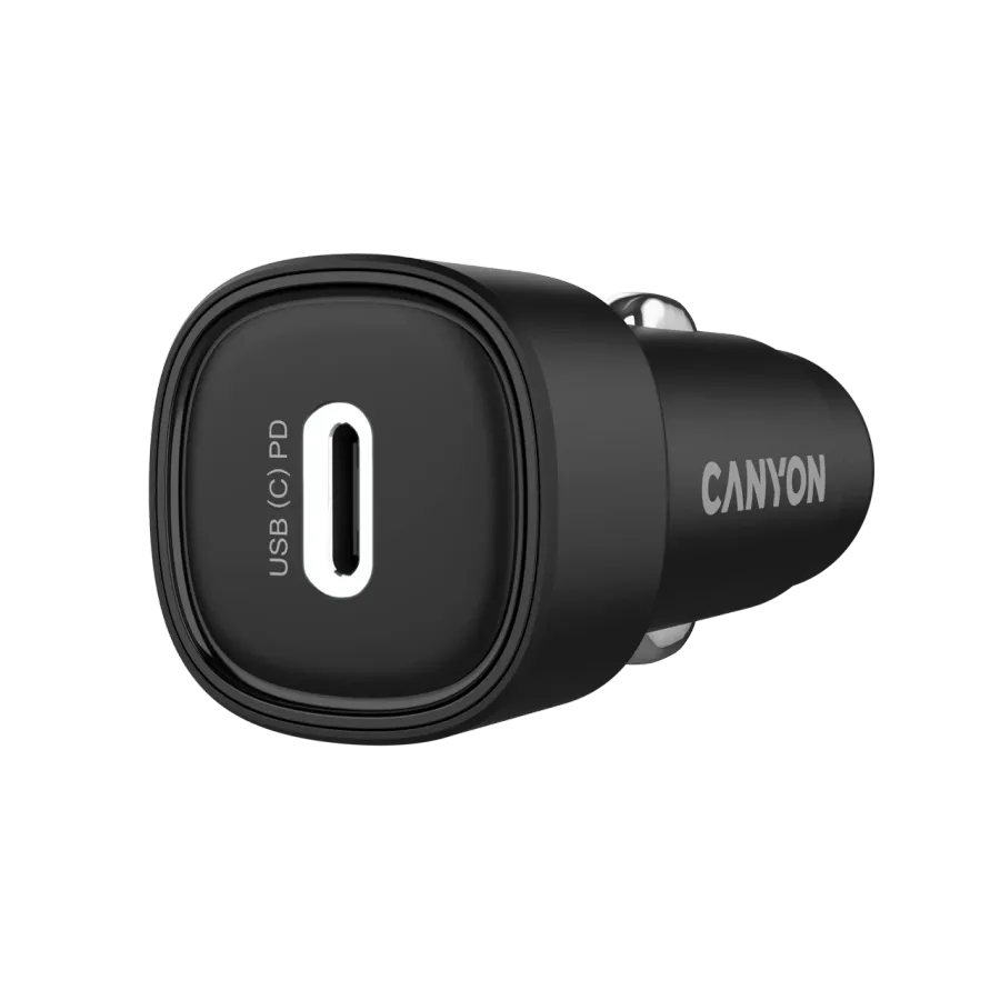CANYON Car Adapter USB-C, 30 W, Black — Image №2