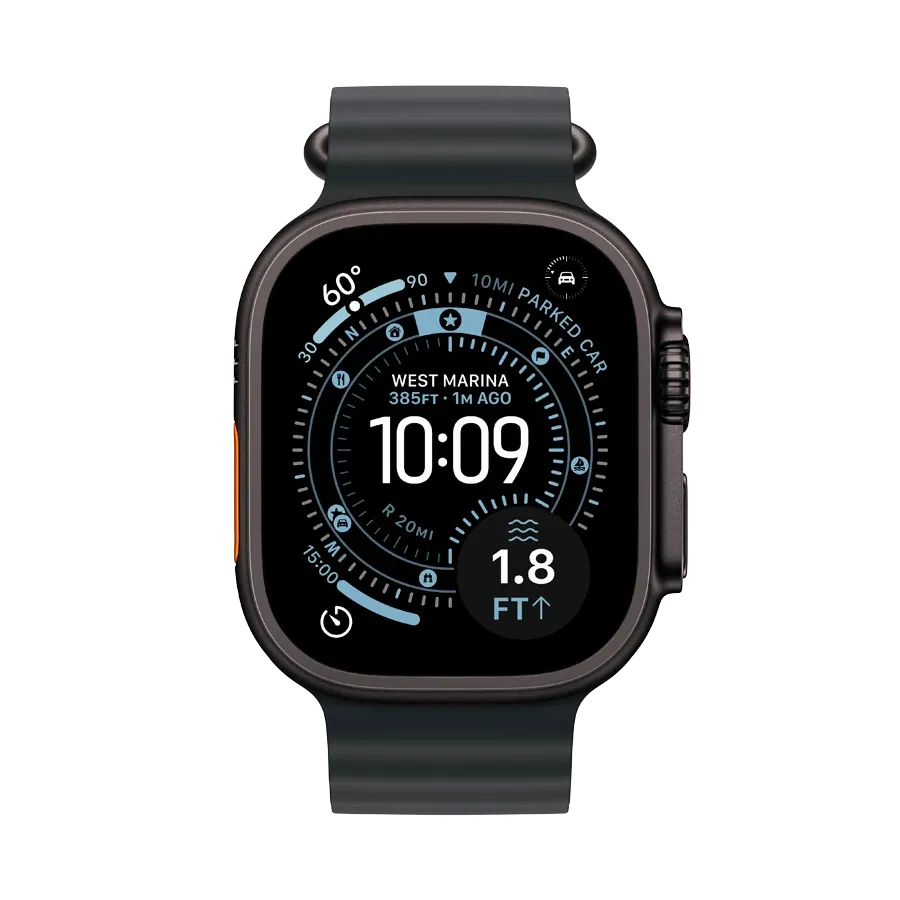 Apple Watch Ultra 3, 49мм, Чёрный, Черный Ocean Band — Изображение №2