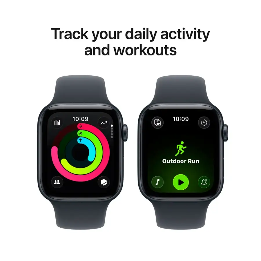 Apple Watch SE GPS Gen.3, 44mm, Midnight, Dark Blue Rubber Strap, S/M — Image №6