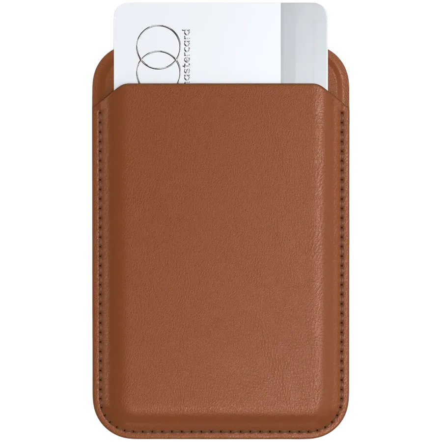 SATECHI Πορτοφόλι Vegan-Leather Magnetic Wallet Stand , Καφέ — Εικών №4