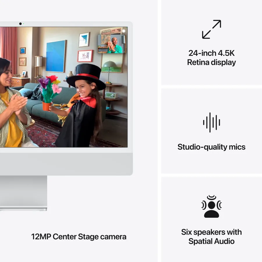 Apple iMac 24", Apple M4 (10C CPU/10C GPU), 16 GB, 512 GB SSD, Silver — Image №7