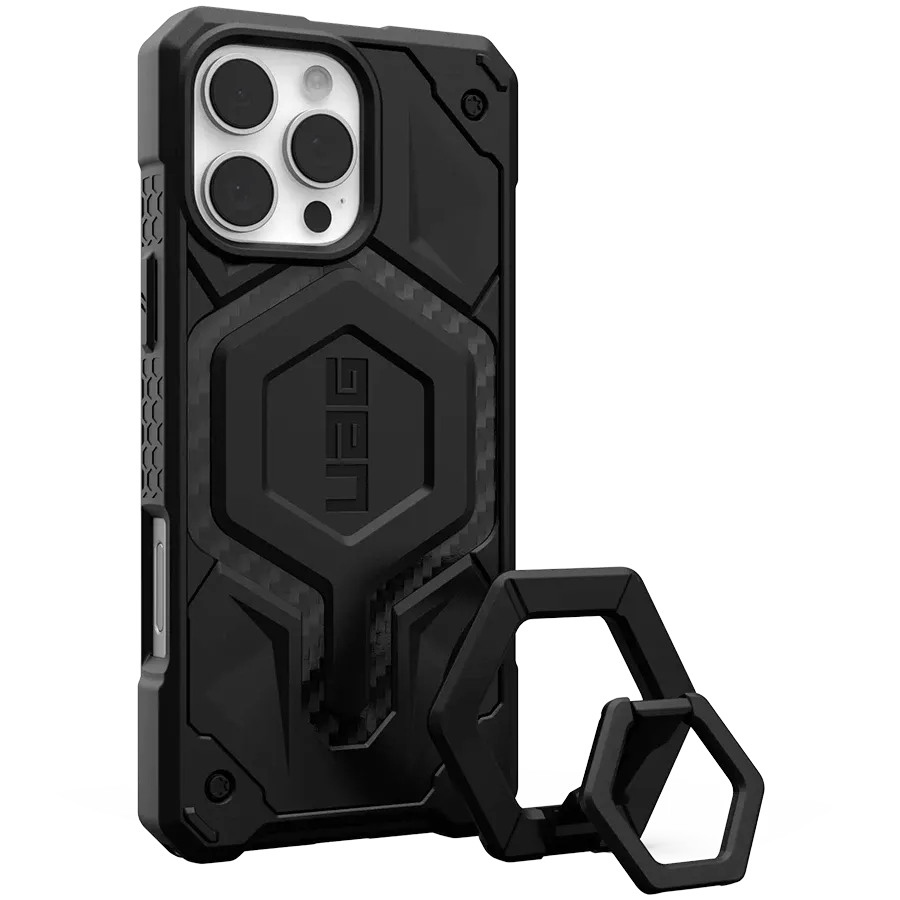Husă UAG Monarch Pro cu MagSafe pentru iPhone 16 Pro, Carbon fiber — image №1