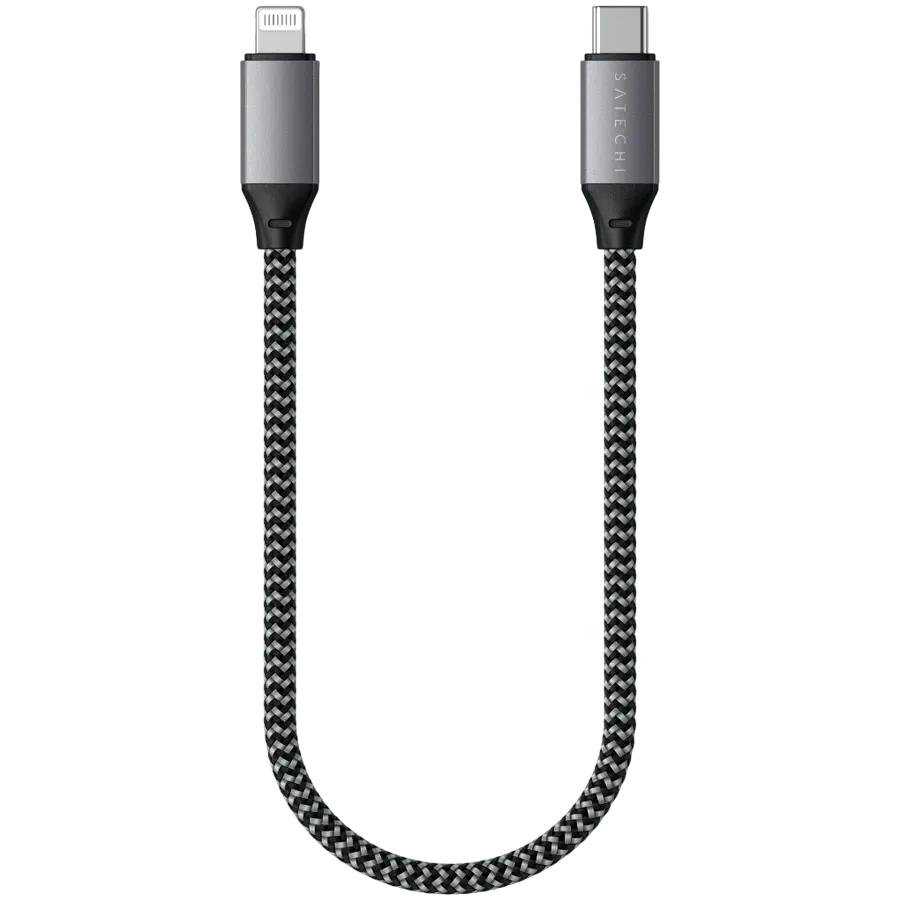 SATECHI Καλώδιο USB-C σε Lightning, 0.25 μετρητής, Space Gray — Εικών №1 SATECHI Καλώδιο USB-C σε Lightning, 0.25 μετρητής, Space Gray — Εικών №1