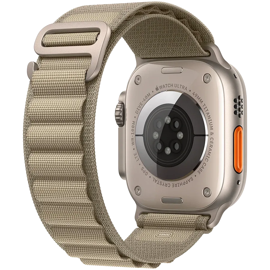 Apple Watch Ultra 2 2024, 49mm, Natural, Olive Alpine Loop, M — Image №3