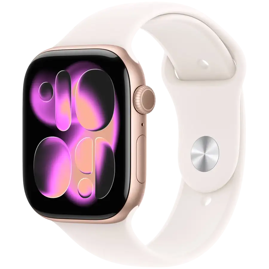 Apple Watch Series 11 GPS, 46mm, Rose Gold Aluminium, Light Blush Sport Band, M/L — Image №1