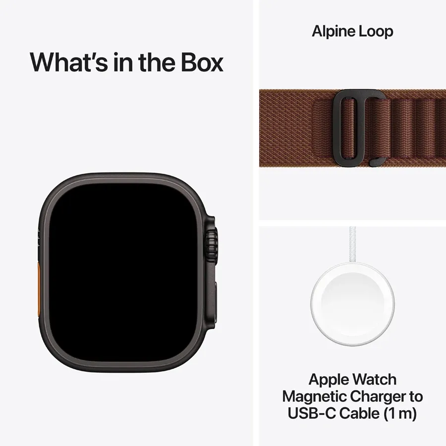 Apple Watch Ultra 4 GPS + Cellular, 49mm, Black, Burgundy Alpine Loop, S — Image №7