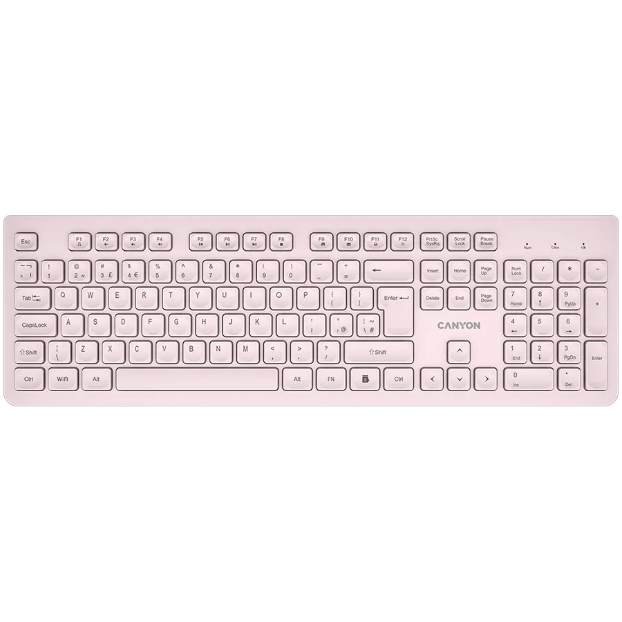 CANYON HKB-W01 Клавиатура, Беспроводная, Бежевый — Изображение №1