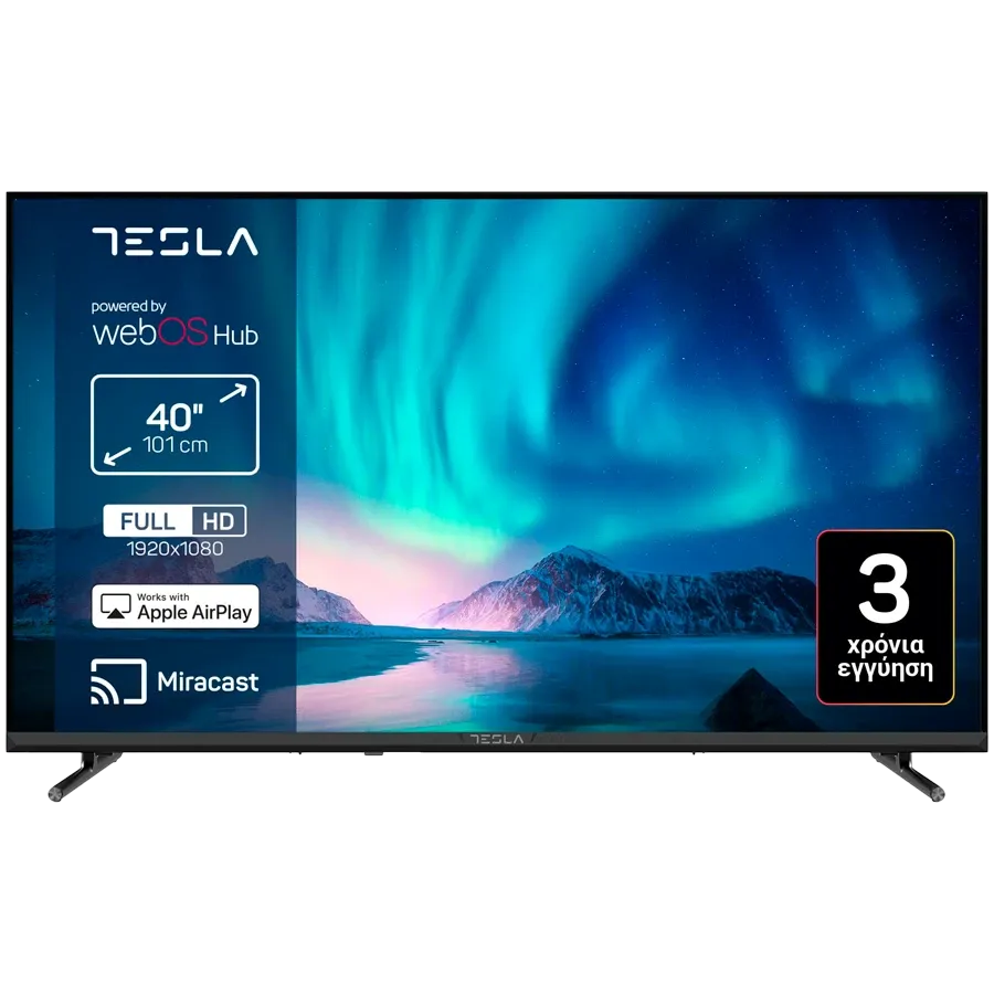 TESLA Смарт ТВ, LCD, 40", Full HD, Чёрный — Изображение №1 TESLA Смарт ТВ, LCD, 40", Full HD, Чёрный — Изображение №1