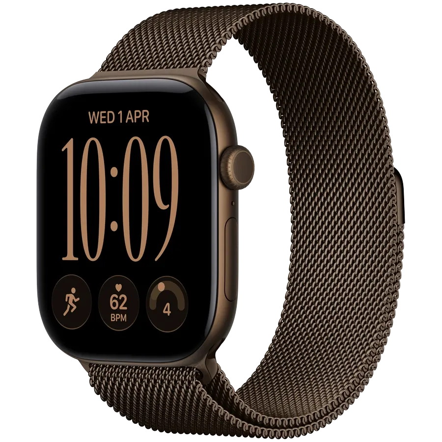 Apple Watch Series 12 GPS, 46χιλ., Dark Bronze, Milanese Loop, M/L — Εικών №1