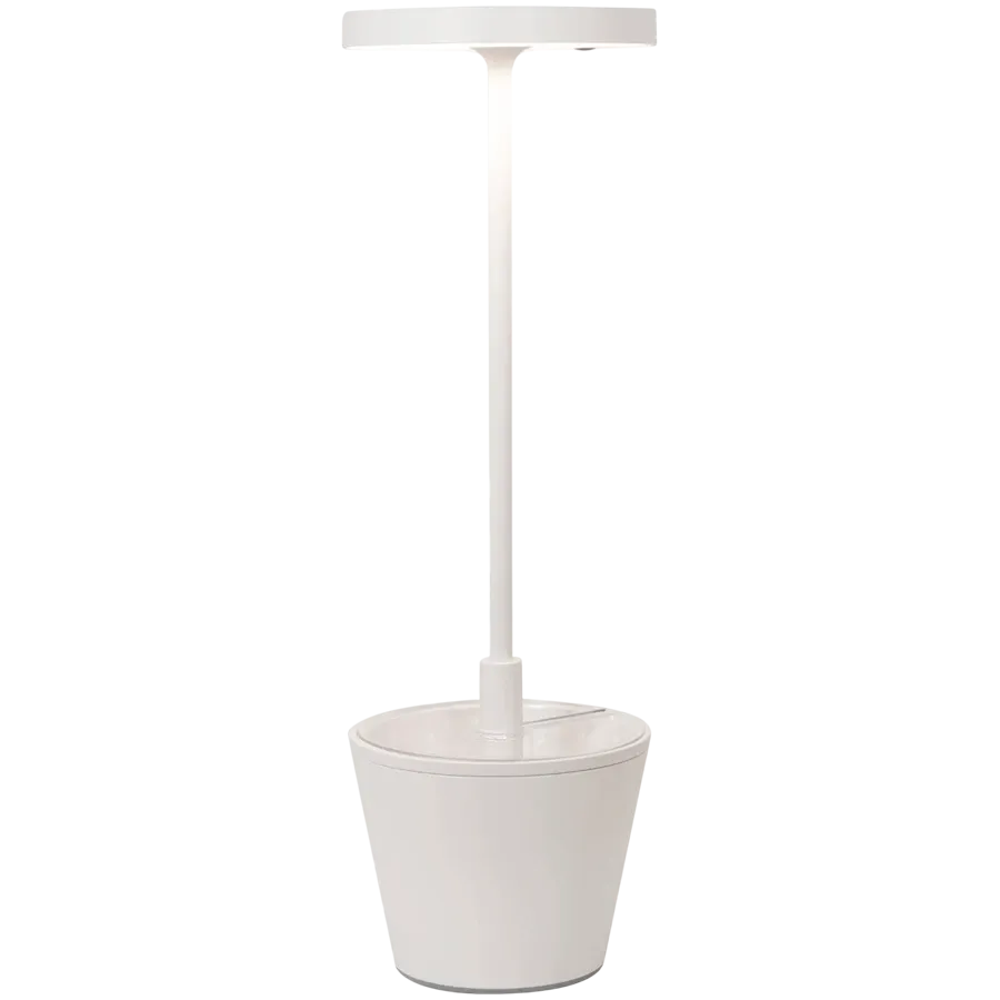 ZAFFERANO POLDINA REVERSO TABLE LAMP 110x350mm. PAINTED MATT WHITE 2.3W LED — Εικών №1