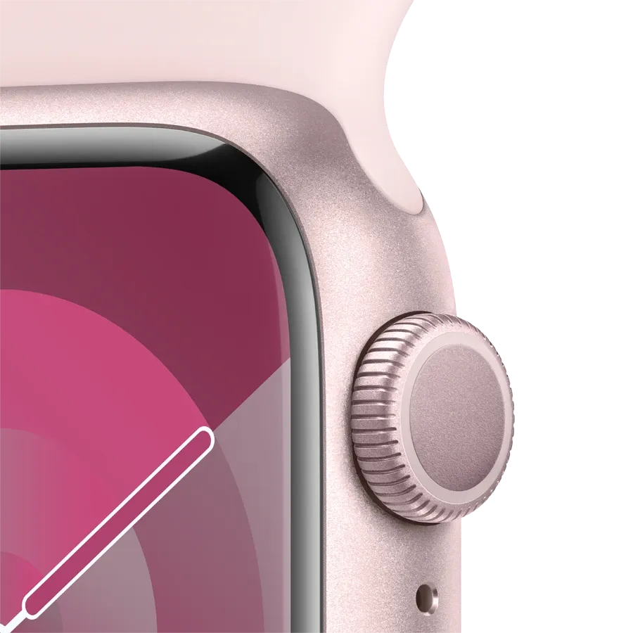 Apple Watch Series 9 GPS, 41мм, Розовый, Light Pink Sport Band, S/M — Изображение №3