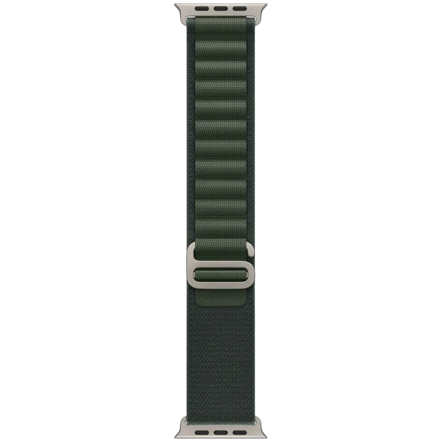 APPLE Band Alpine Loop M, Natural Titanium Finish Dark Green for Apple Watch 44/45/46/49 mm — Image №1
